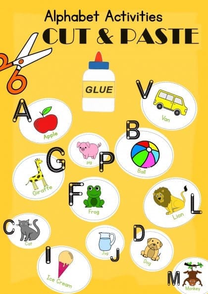 Alphabet new Cut and Paste Activity Book