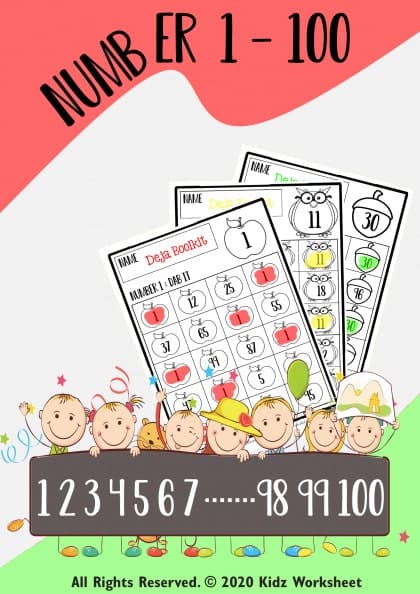 Number 1-100 learning Activity Worksheet