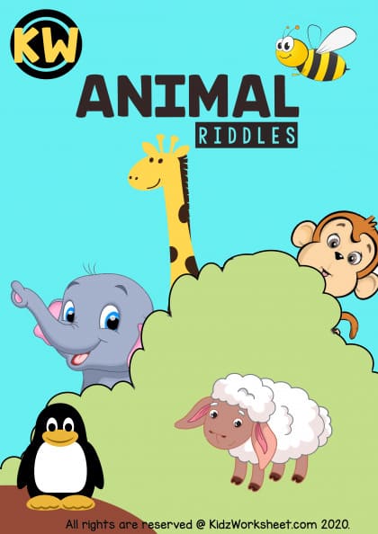 Animal Riddle activity worksheet